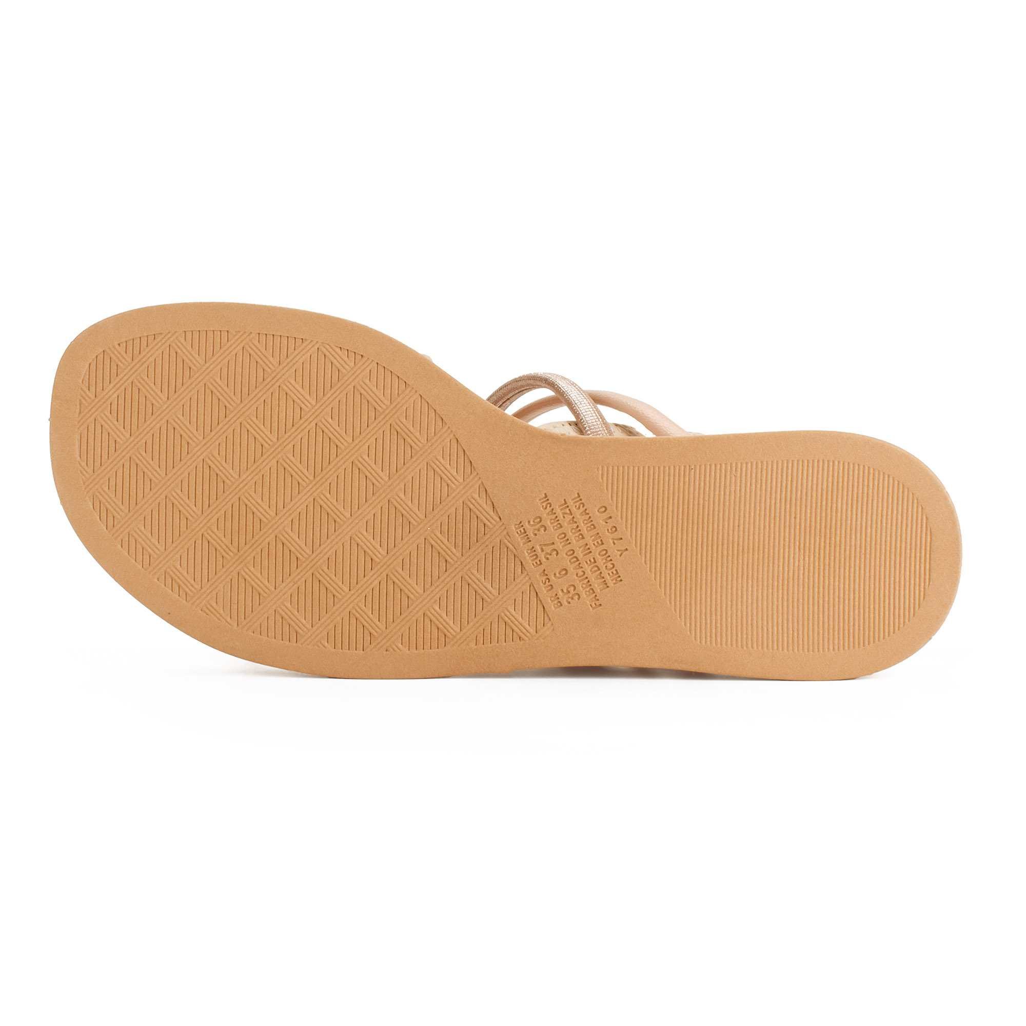 Sandália Feminina Dakota Flatform Tiras Cruzadas Bege 5