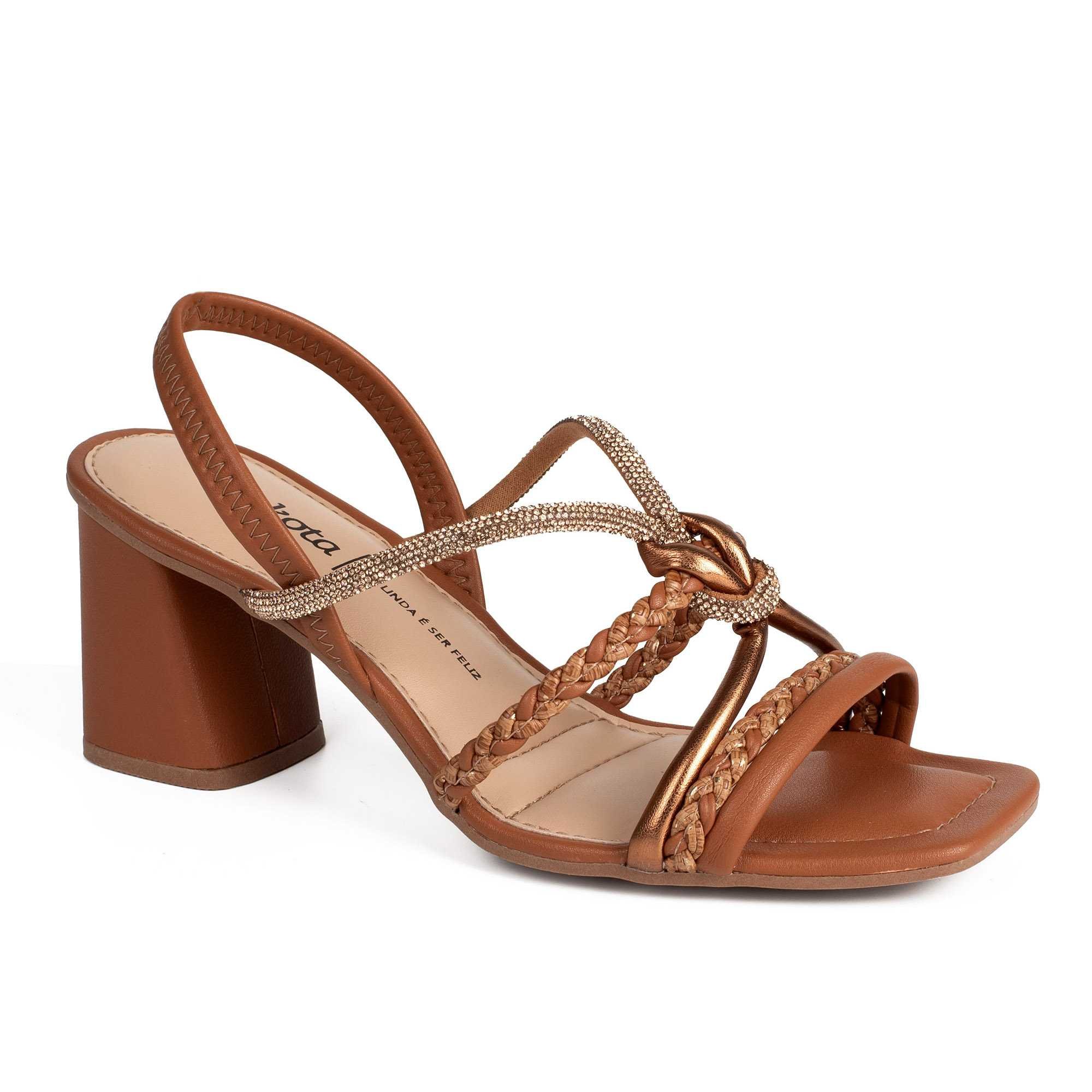 Sandália Feminina Dakota Salto Blocado Tiras Cruzadas