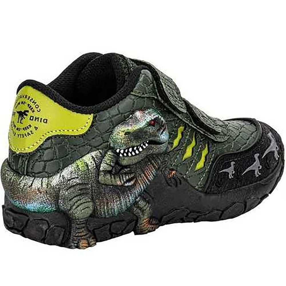 Tênis Infantil Menino Vissi Dinossauro Jurassic Conforto Verde 3