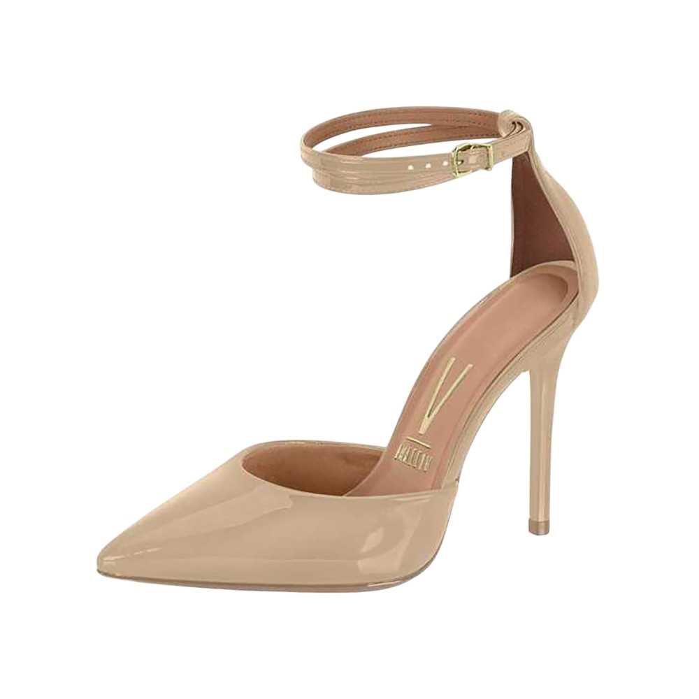 Sapato Feminino Vizzano Scarpin Verniz Bege 2