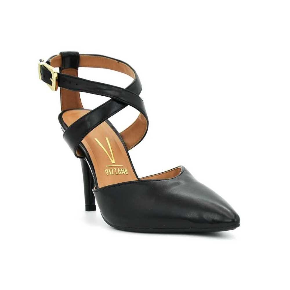 Sapato Feminino Vizzano Scarpin Salto Fino Tiras Cruzadas Preto 2