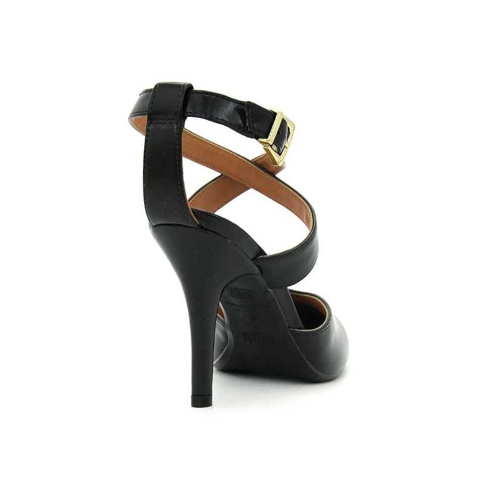 Sapato Feminino Vizzano Scarpin Salto Fino Tiras Cruzadas Preto 3