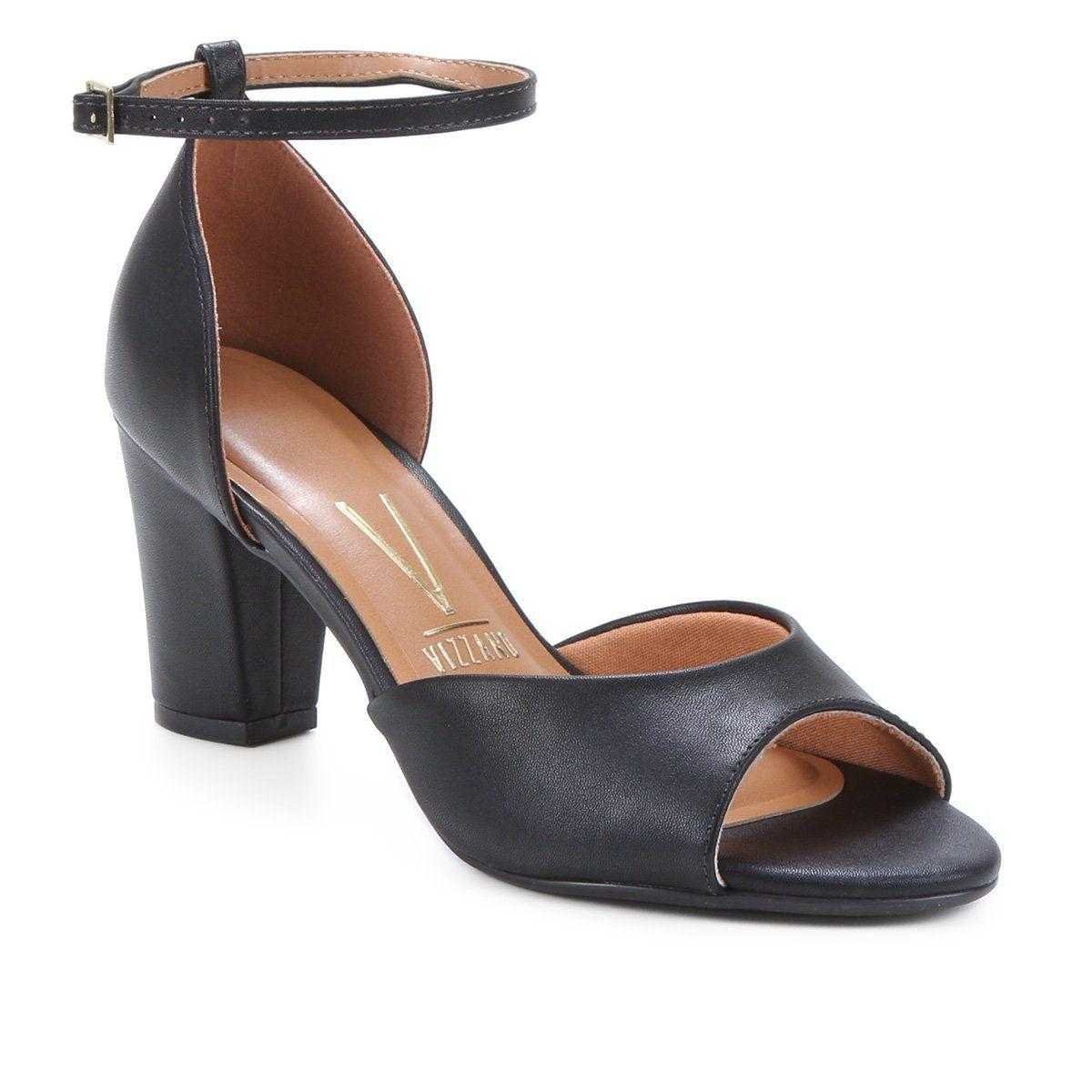 Sandália Feminina Vizzano Salto Blocado Pelica Preto 2