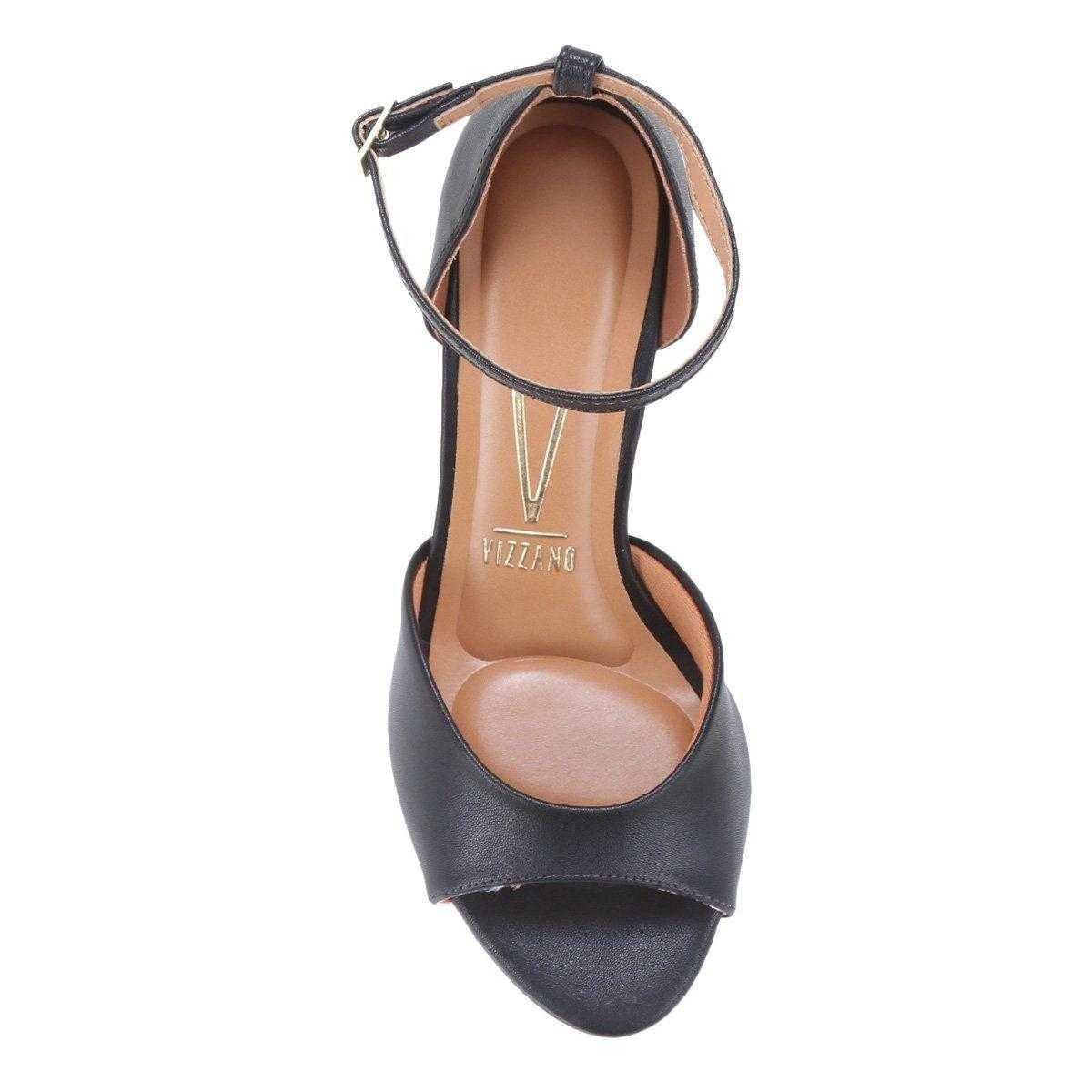 Sandália Feminina Vizzano Salto Blocado Pelica Preto 3