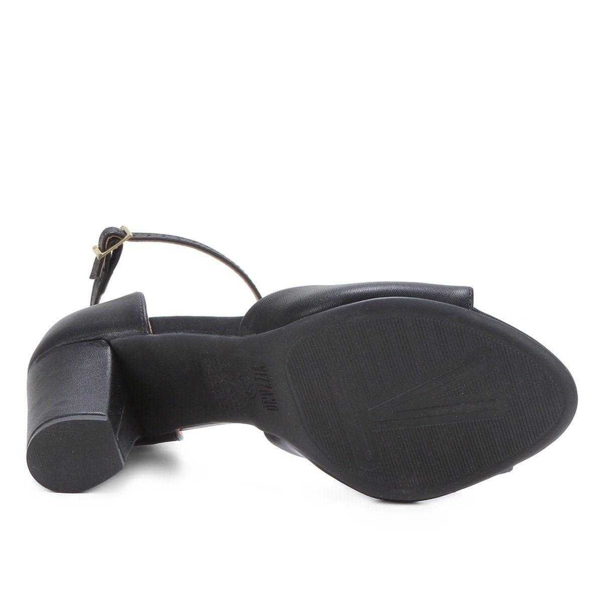 Sandália Feminina Vizzano Salto Blocado Pelica Preto 5