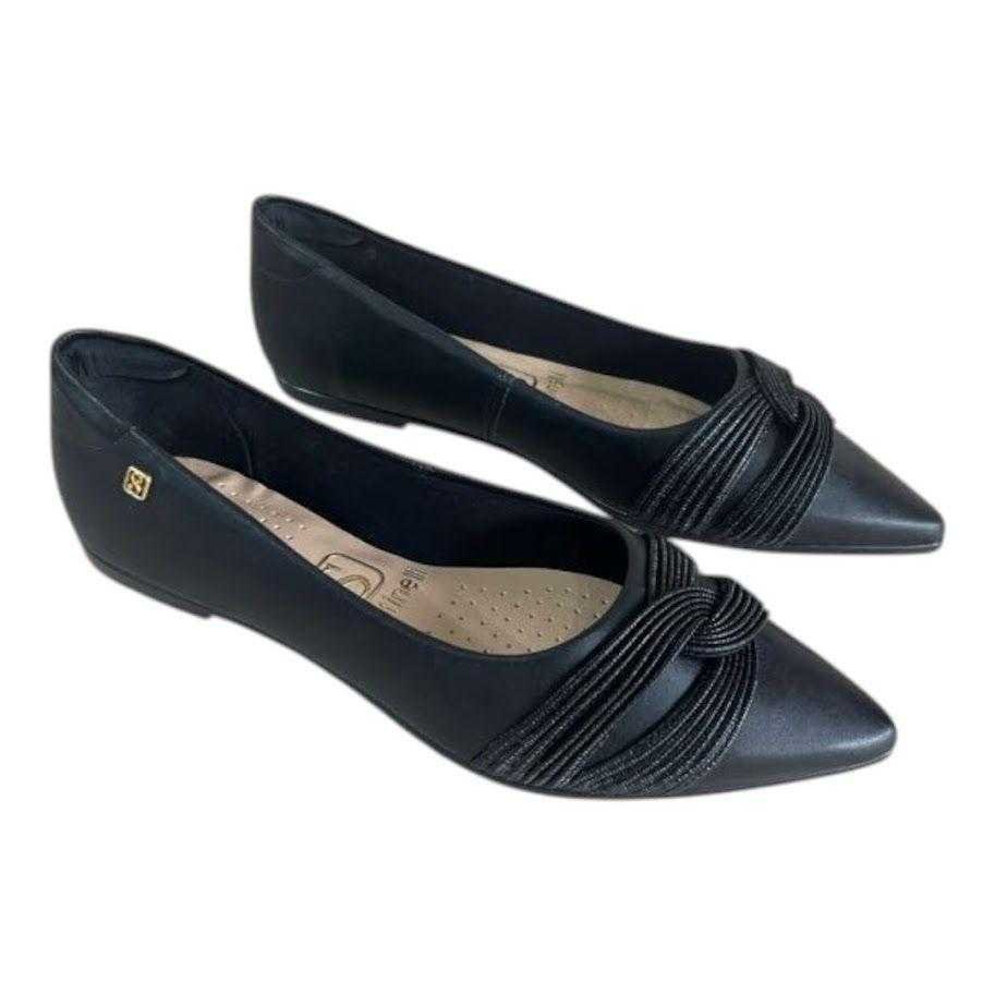 Sapatilha Feminina Santinelli Bico Fino Preto 3