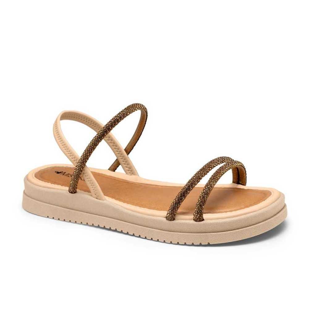 Sandália Feminina Mississipi Flatform Tiras Brilhantes
