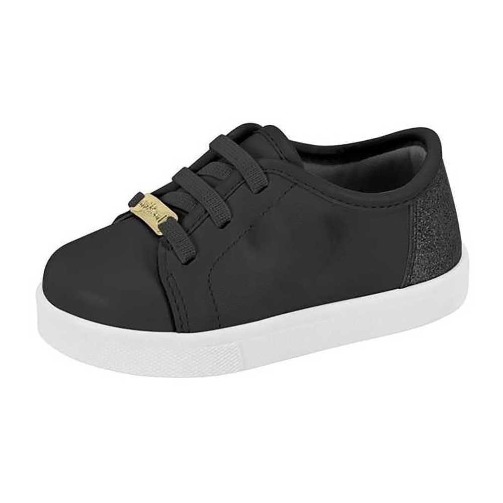 Tênis Infantil Menina Molekinha Coração Preto 3