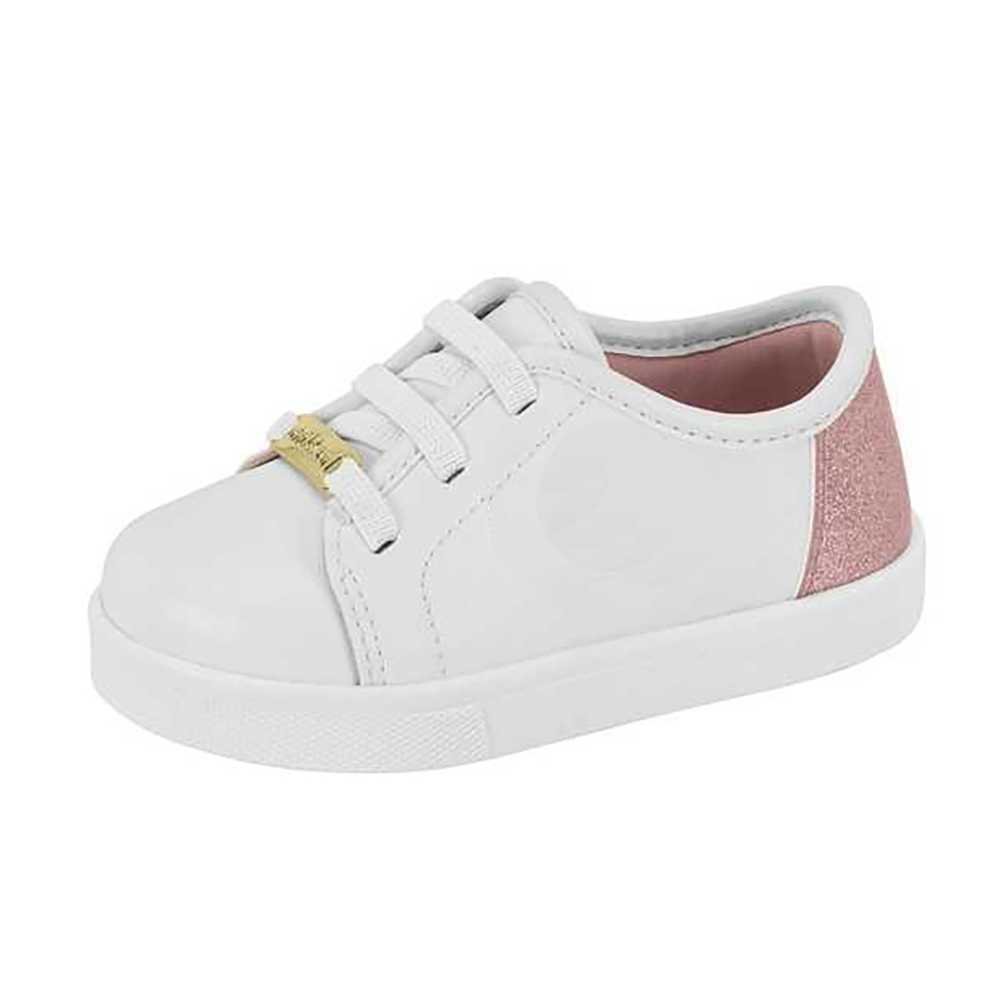 Tênis Infantil Menina Molekinha Coração Branco 3