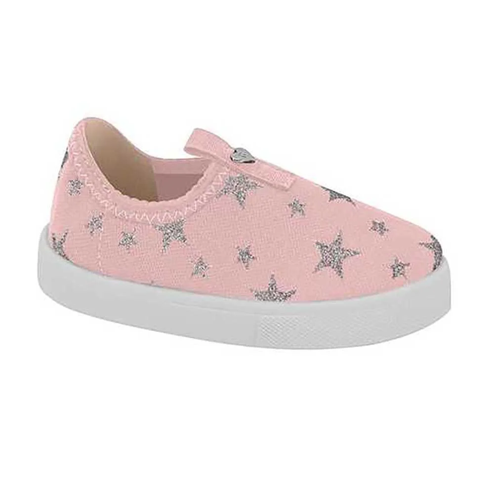 Tênis Infantil Menina Molekinha Slip On Estrelas Preto 2