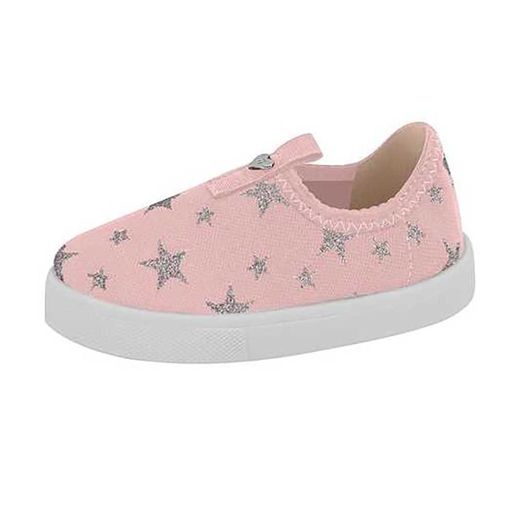 Tênis Infantil Menina Molekinha Slip On Estrelas Preto 3
