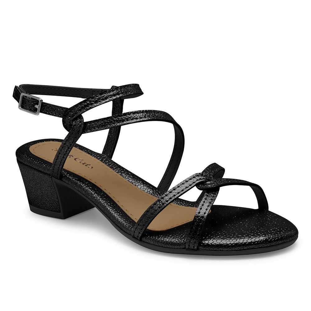 Sandália Infantil Menina Pink Cats Saltinho Tiras Entrelaçadas