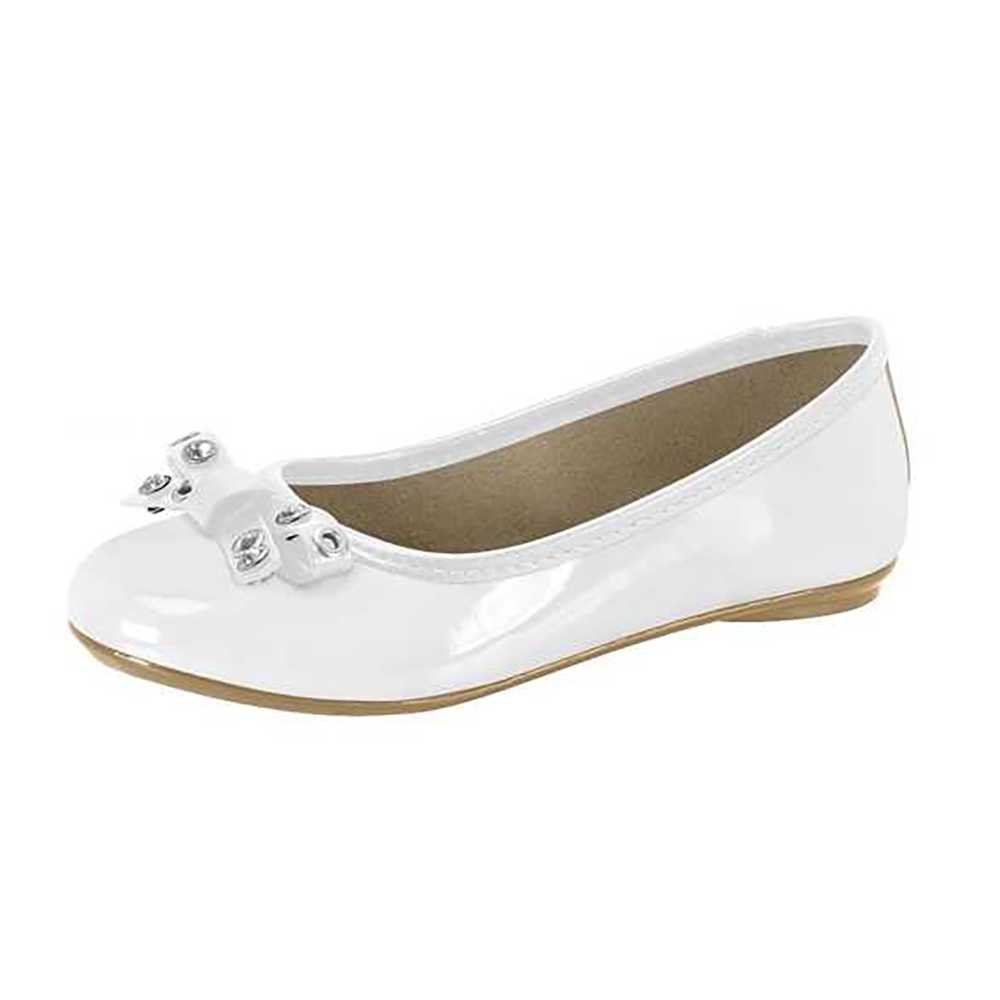 Sapatilha Infantil Menina Molekinha Laço Branco 2