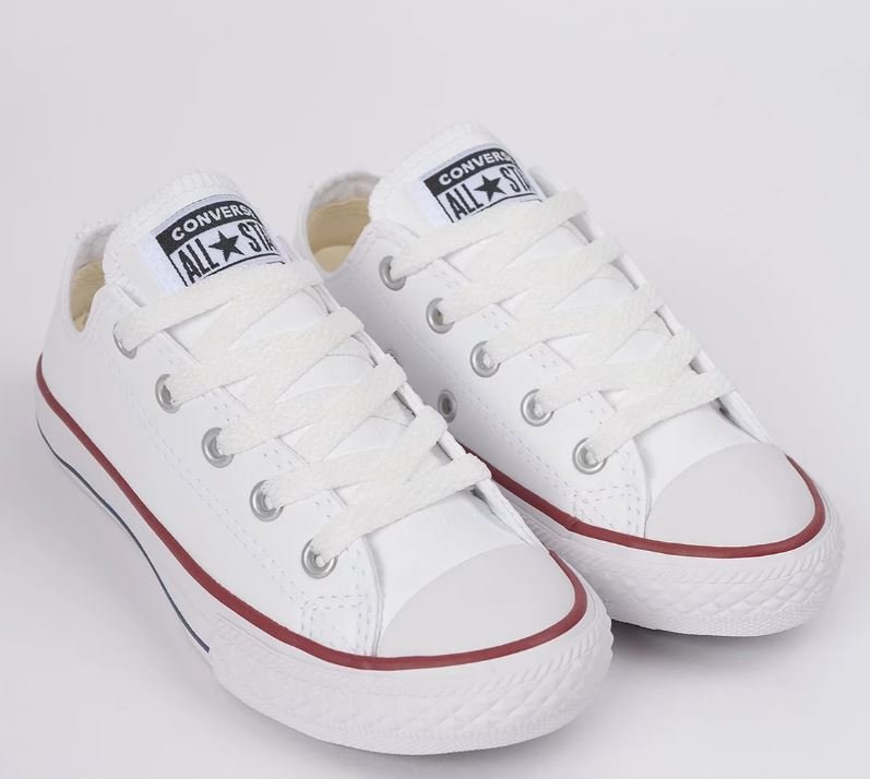 Tênis Infantil Menino Converse Chuck Taylor Sintético Branco 7