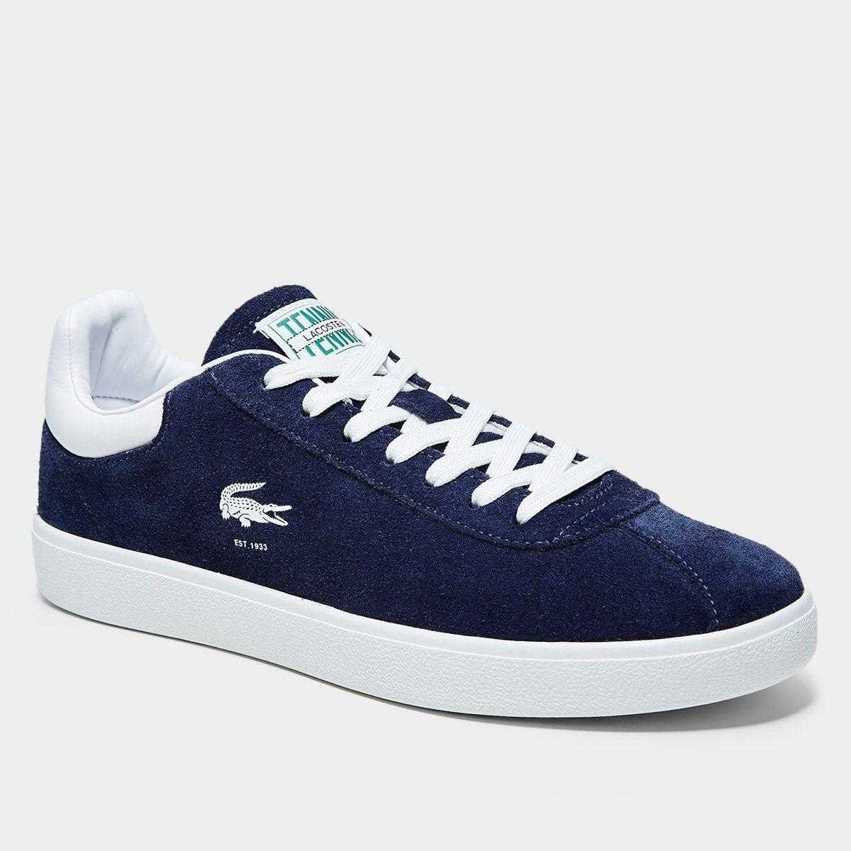 Tênis Feminino Lacoste Baseshot Azul Marinho 5