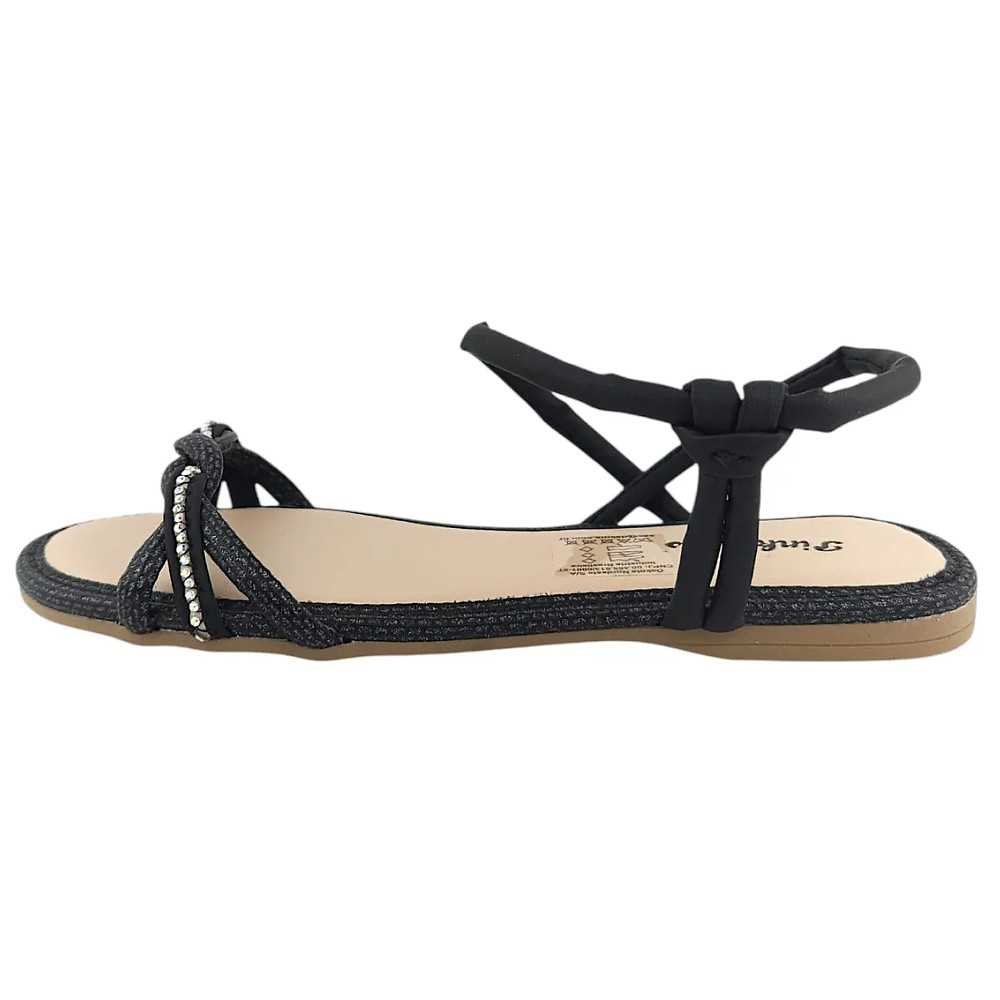 Sandália Menina Pink Cats Rastreira Tiras Trançadas Preto 2