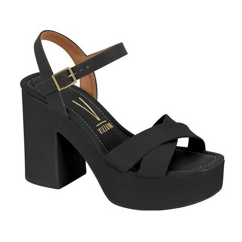 Sandália Feminina Vizzano Salto Alto Grosso Plataforma