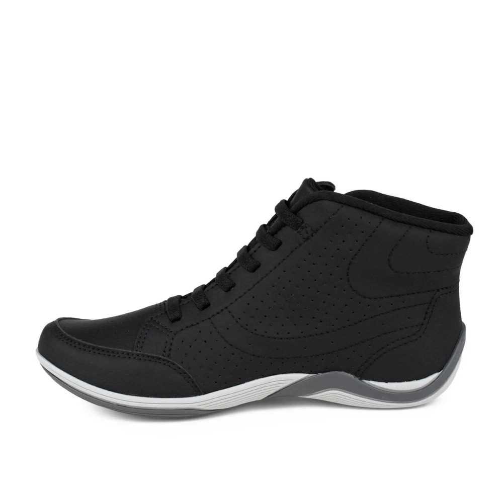 Tênis Feminino Kolosh Cano Alto Com Strass Preto 4