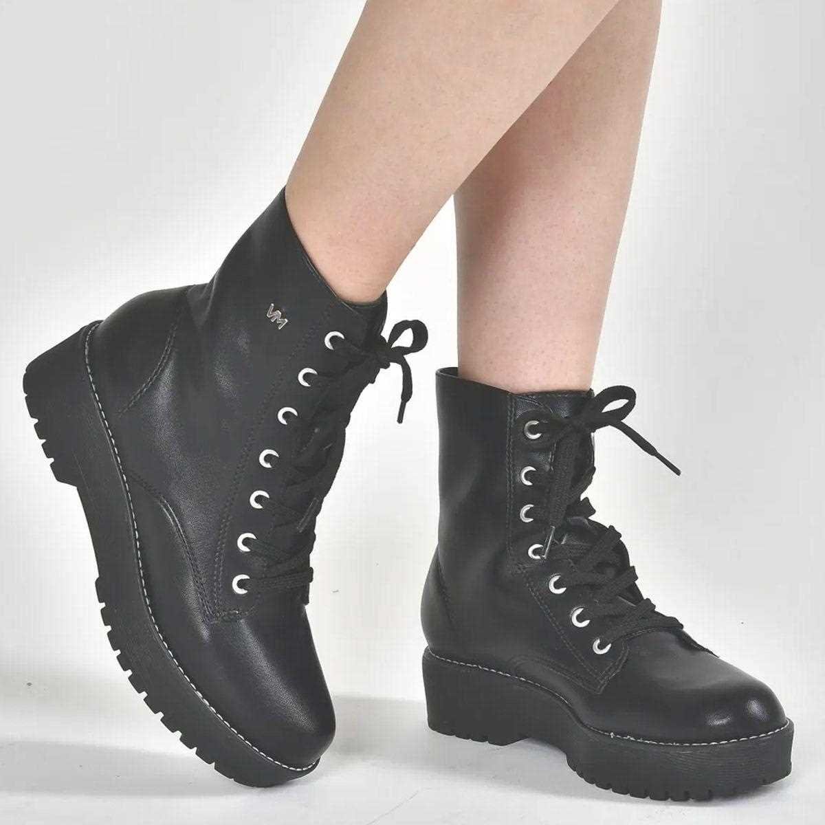 Bota Feminina Via Marte Coturno Preto 5