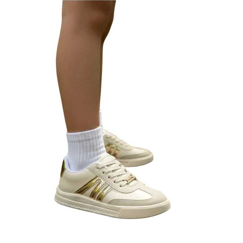 Tênis Infantil Menina Molekinha Casual Escolar Dourado 2