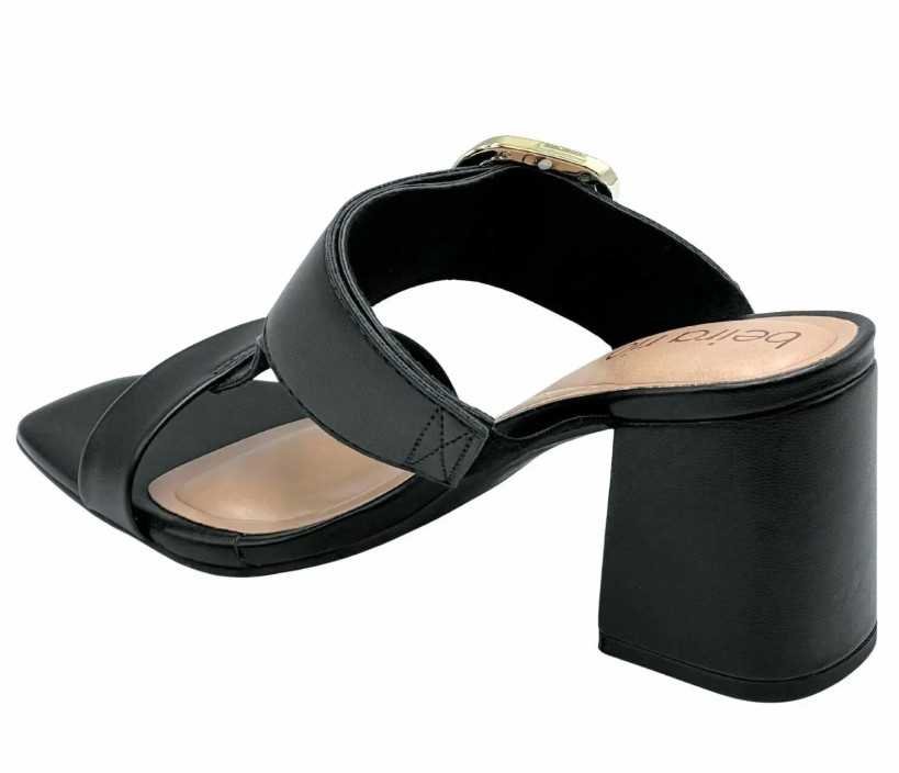 Tamanco Feminino Beira Rio Salto Blocado Preto 2