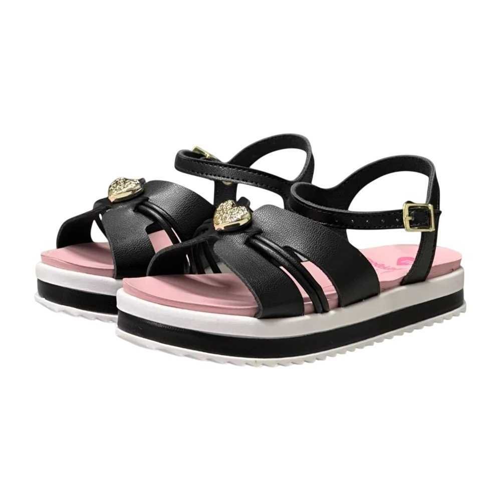 Sandália Infantil Menina Molekinha Flat Preto 5