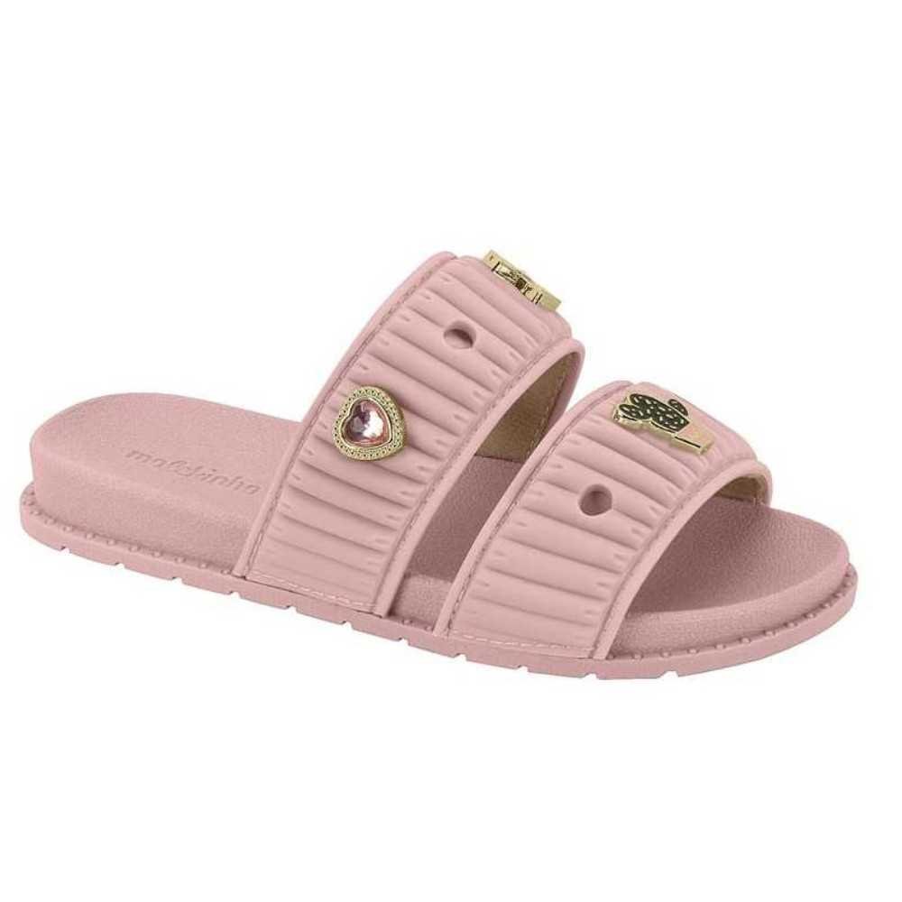 Sandália Infantil Menina Molekinha Slide Com Broche