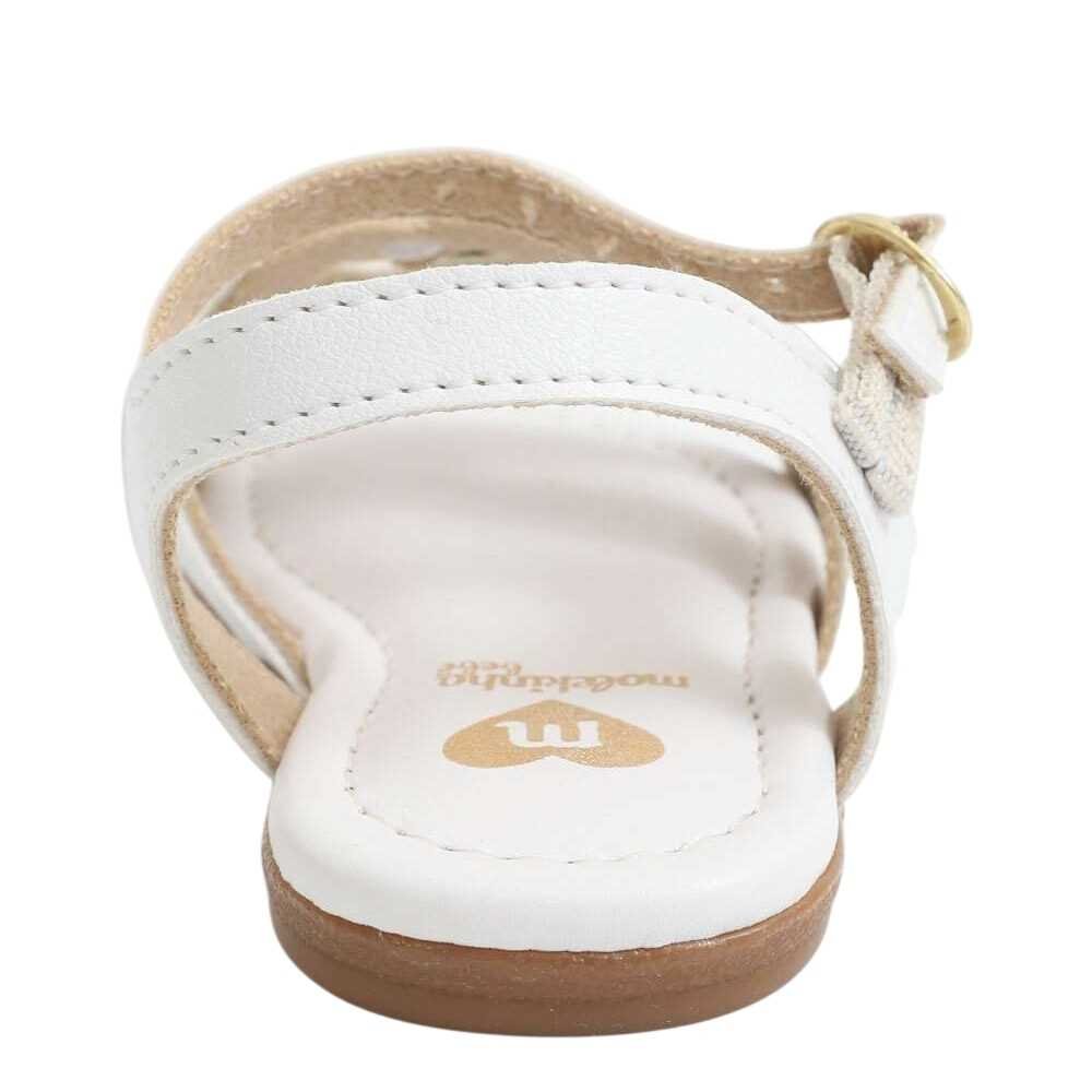 Sandália Infantil Menina Molekinha Coração Branco 4