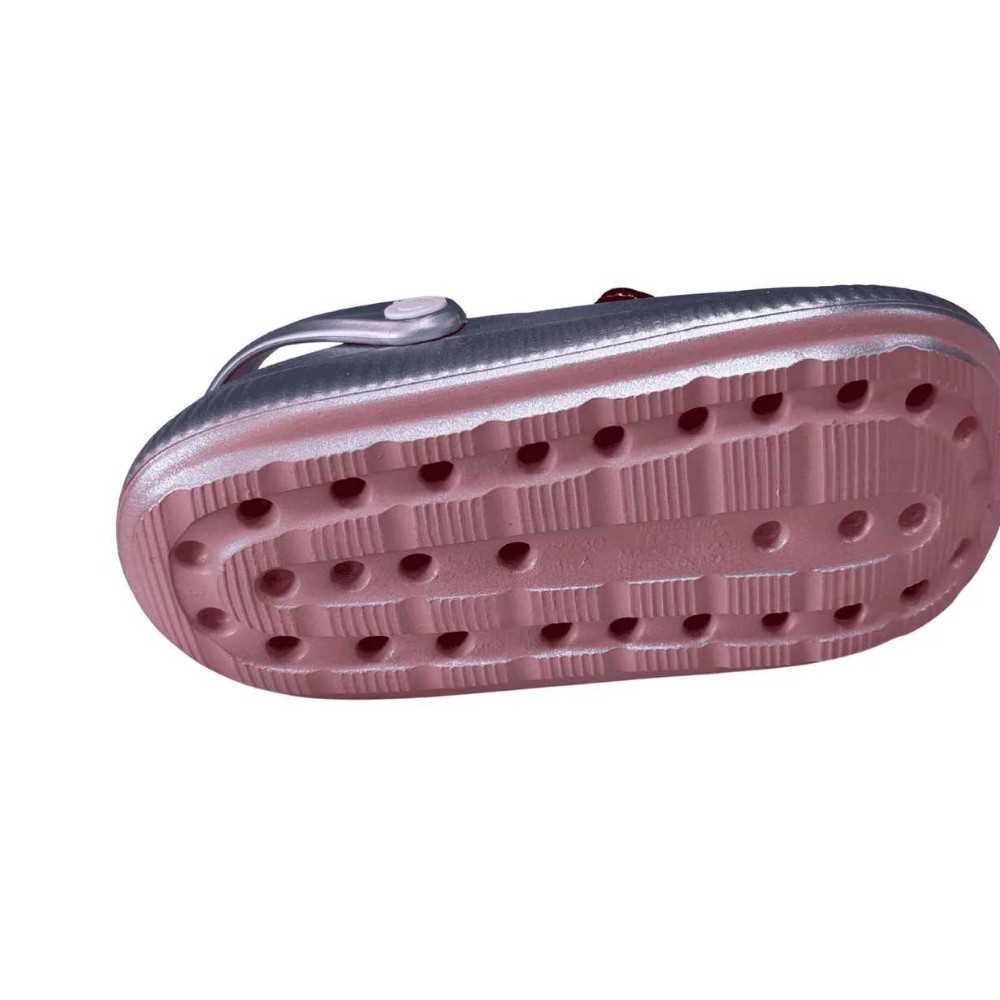 Chinelo Infantil Menina Molekinha Com Broches Decorativos Prata 6