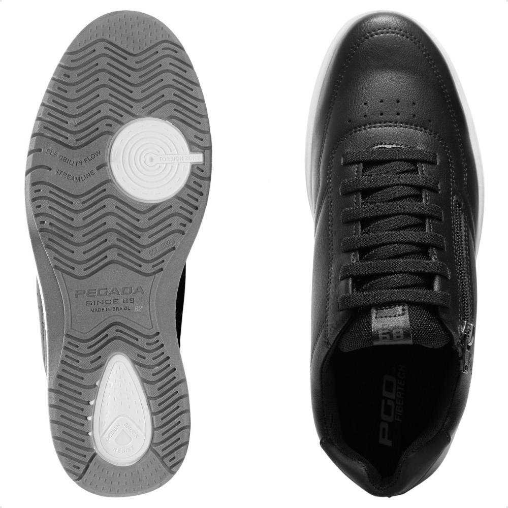 Sapatênis Masculino Pegada Zíper Preto 10