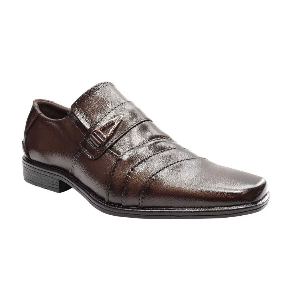 Sapato Masculino Parthenon Bico Quadrado Marrom 5