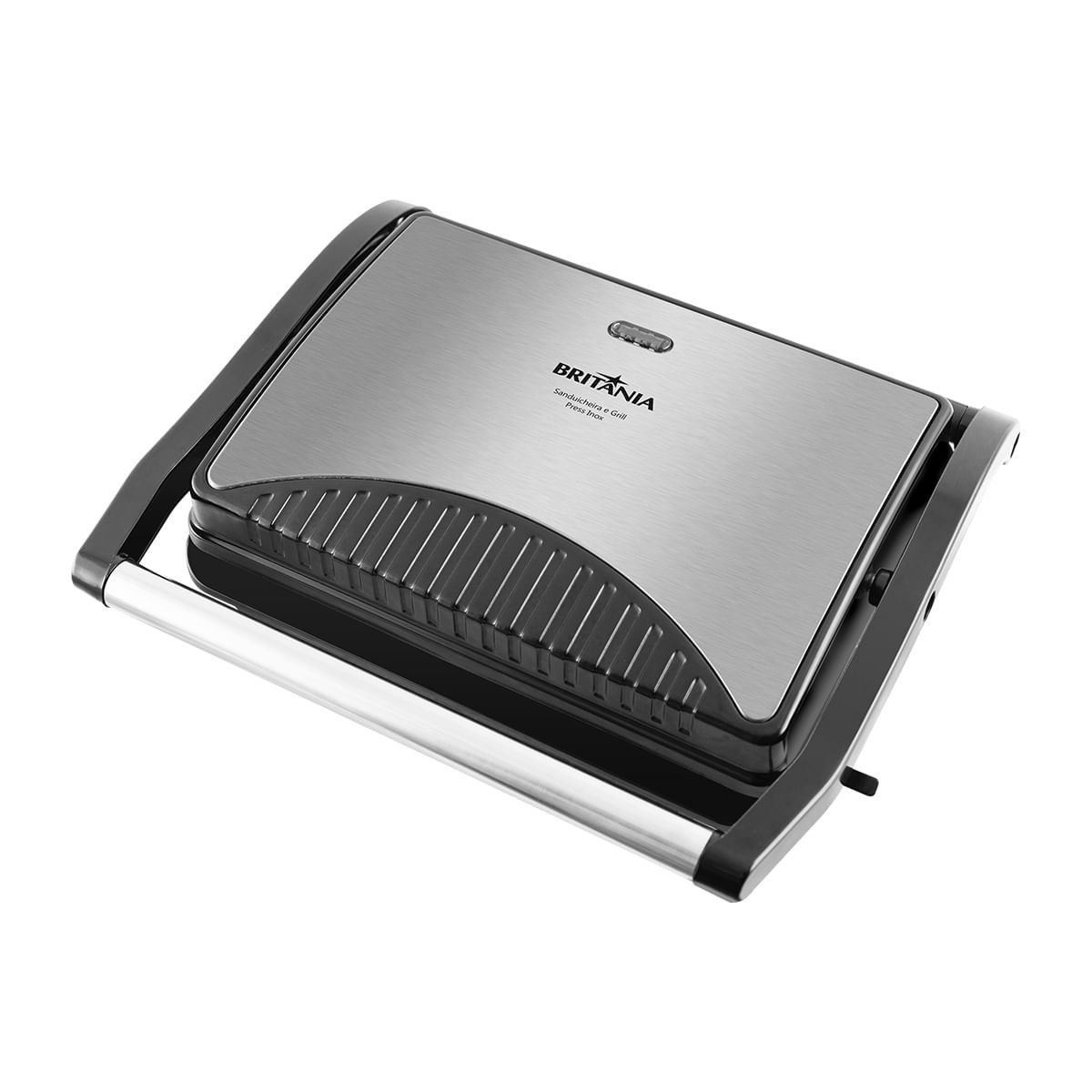 Sanduicheira e Grill Britânia Press Inox 850W Cinza