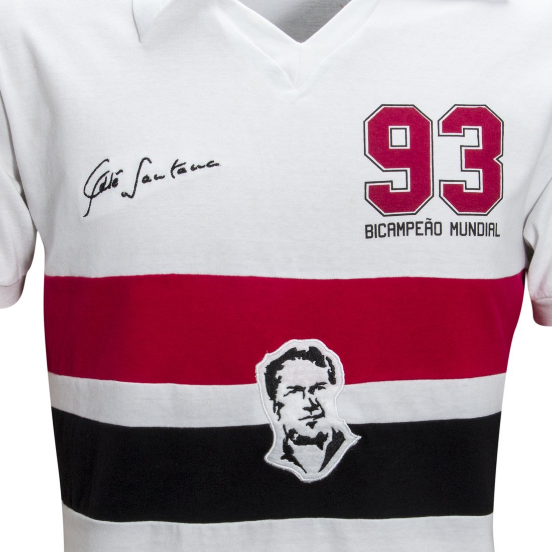 Camisa Liga Retro Sao Paulo Tele Santana 1993 Masculina Branco Camisa Liga Retro Sao Paulo Tele Santana 1993 Masculina Branco