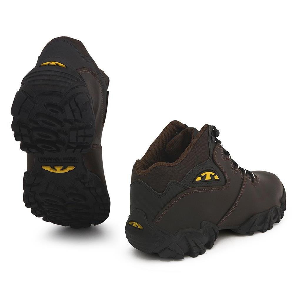 Bota Adventure Bull Terrier Couro Masculina Resistente Macia Marrom 5