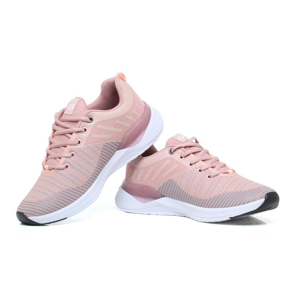 Tênis Academia Feminino Caminhada + Relógio Digital LED Esportivo Rosa 3