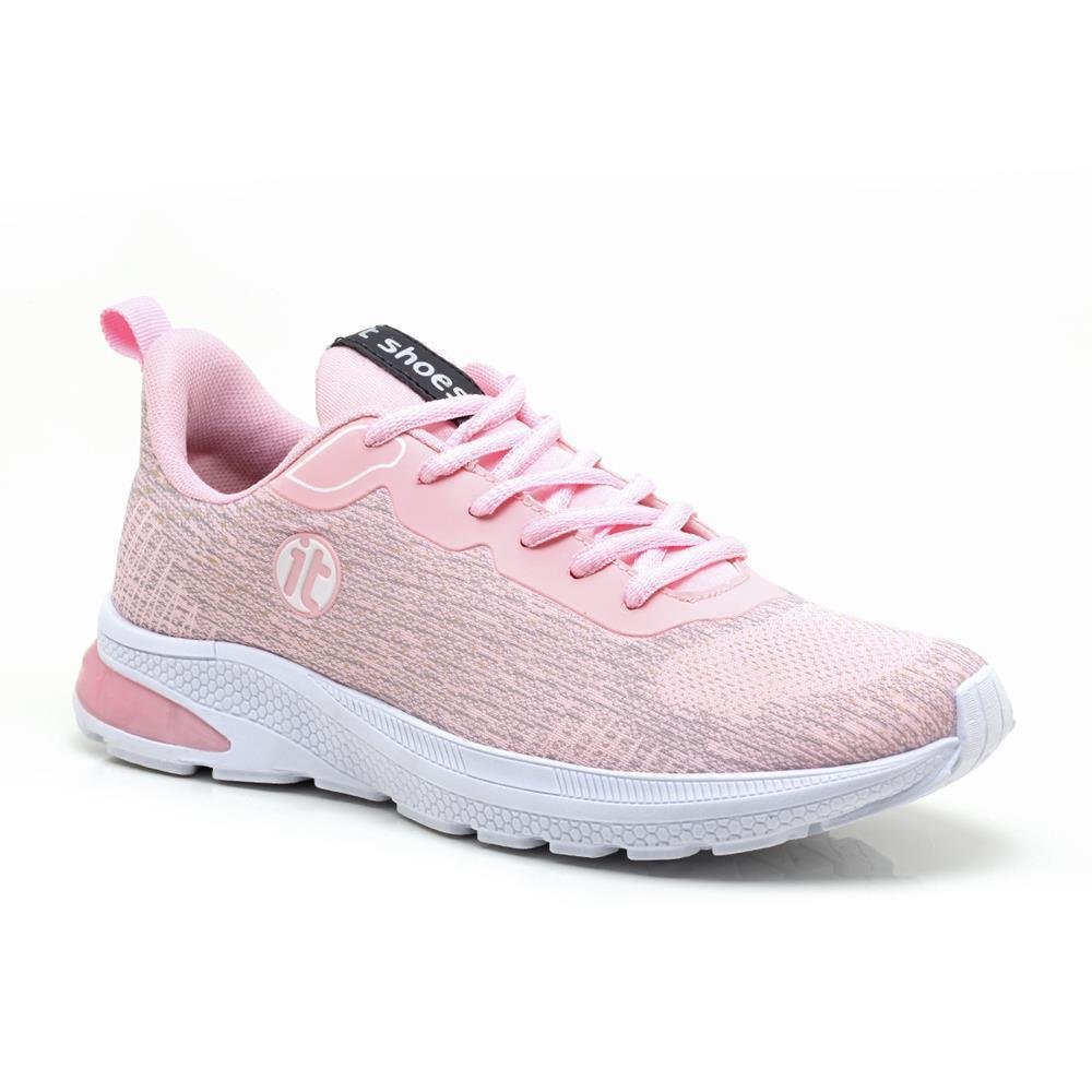 Tênis Caminhada Feminino Academia + Relógio Digital LED Rosa 2