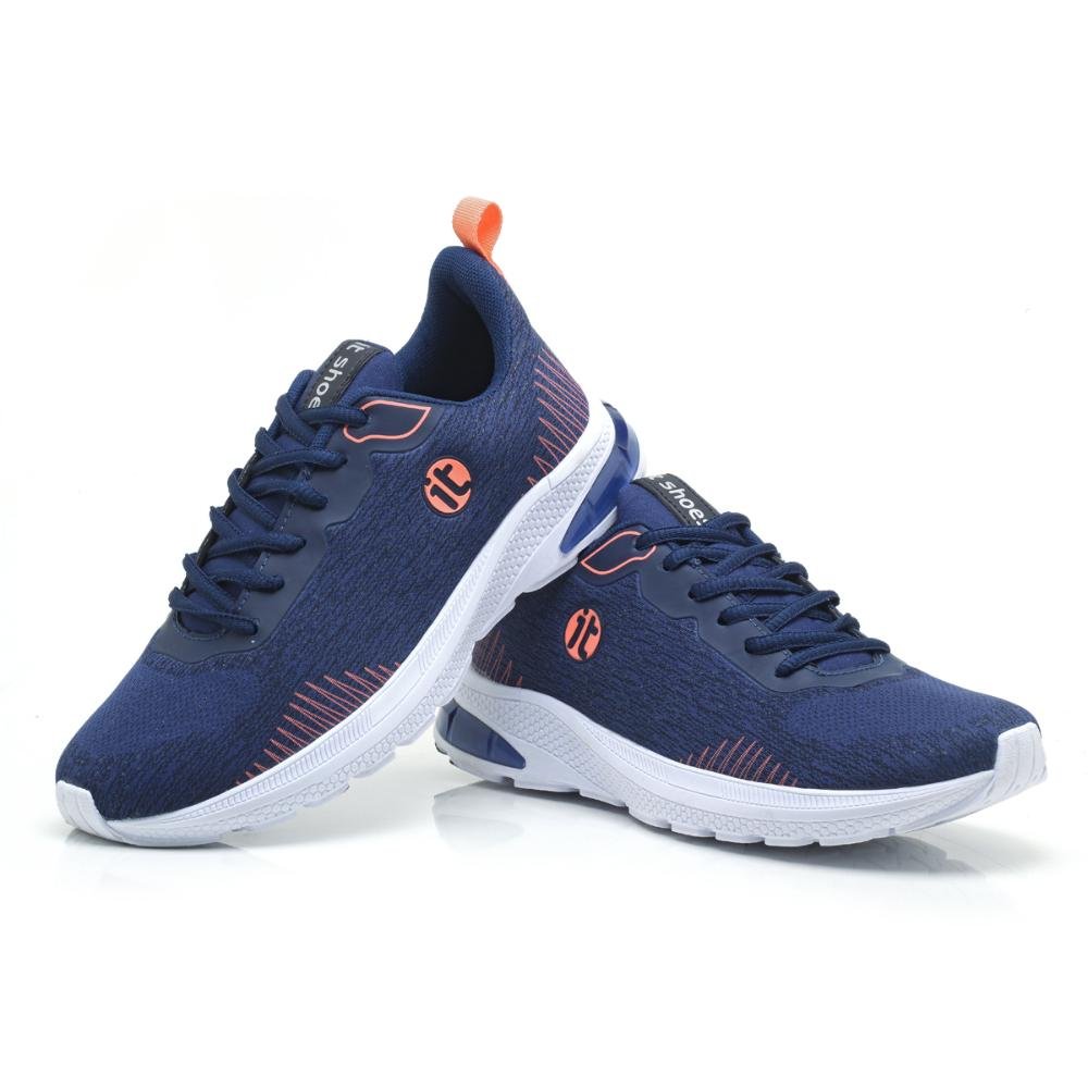 Tênis Esportivo Feminino Amortecedor Gel Caminhada Academia Azul 2