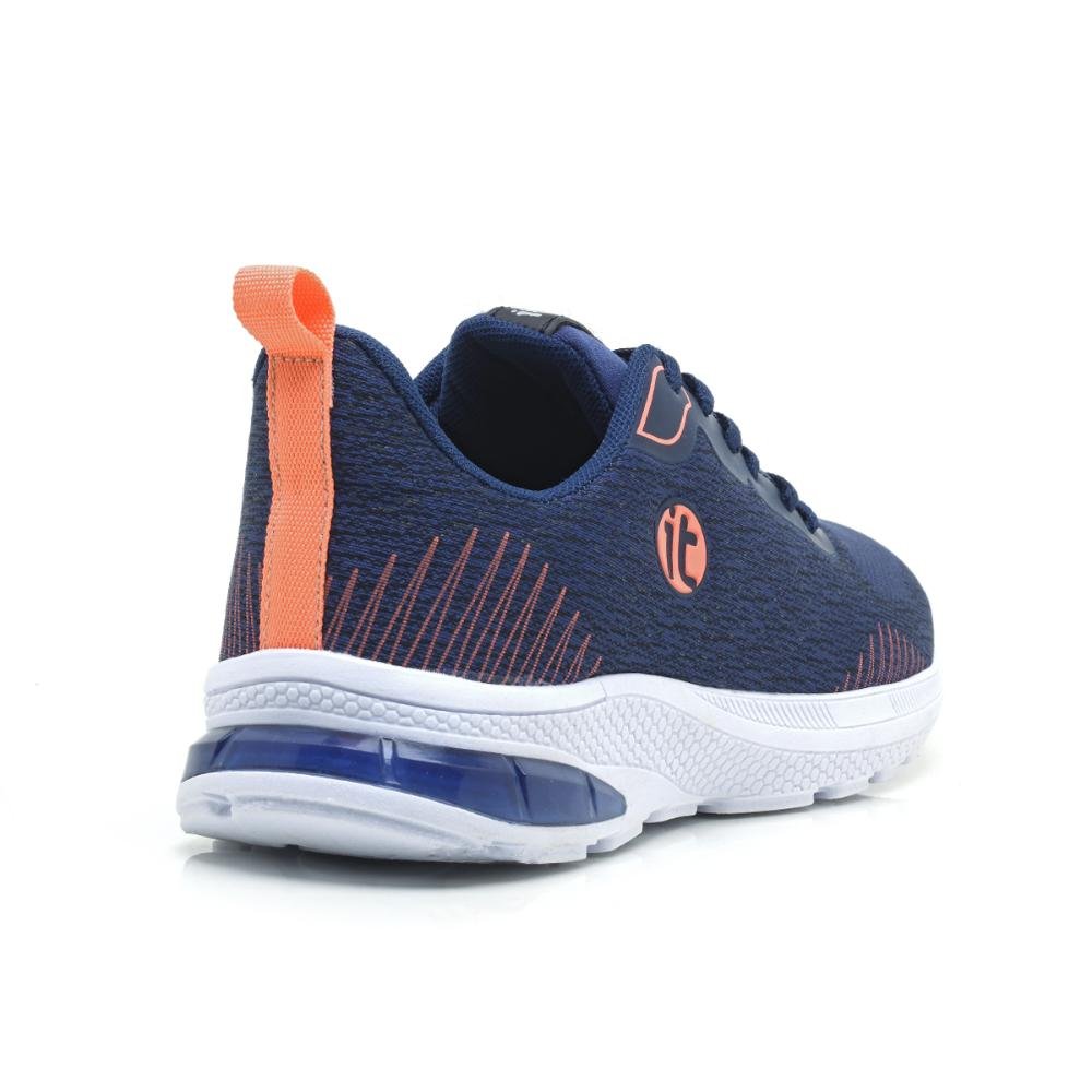 Tênis Esportivo Feminino Amortecedor Gel Caminhada Academia Azul 4