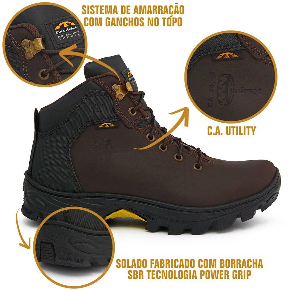 Bota Masculina Adventure Couro Bull Terrier Trilha 5