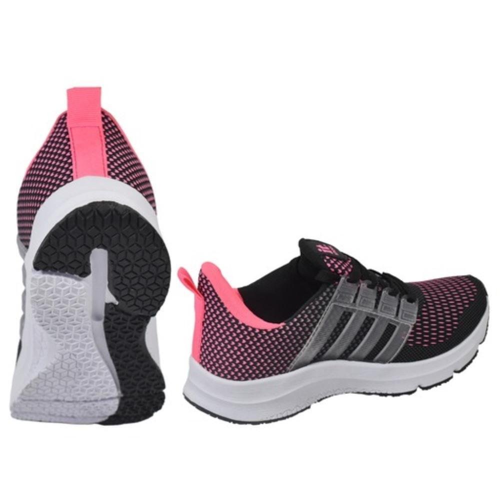 Tênis Feminino Esportivo Caminhada Fitness Confortável Kit Preto 8