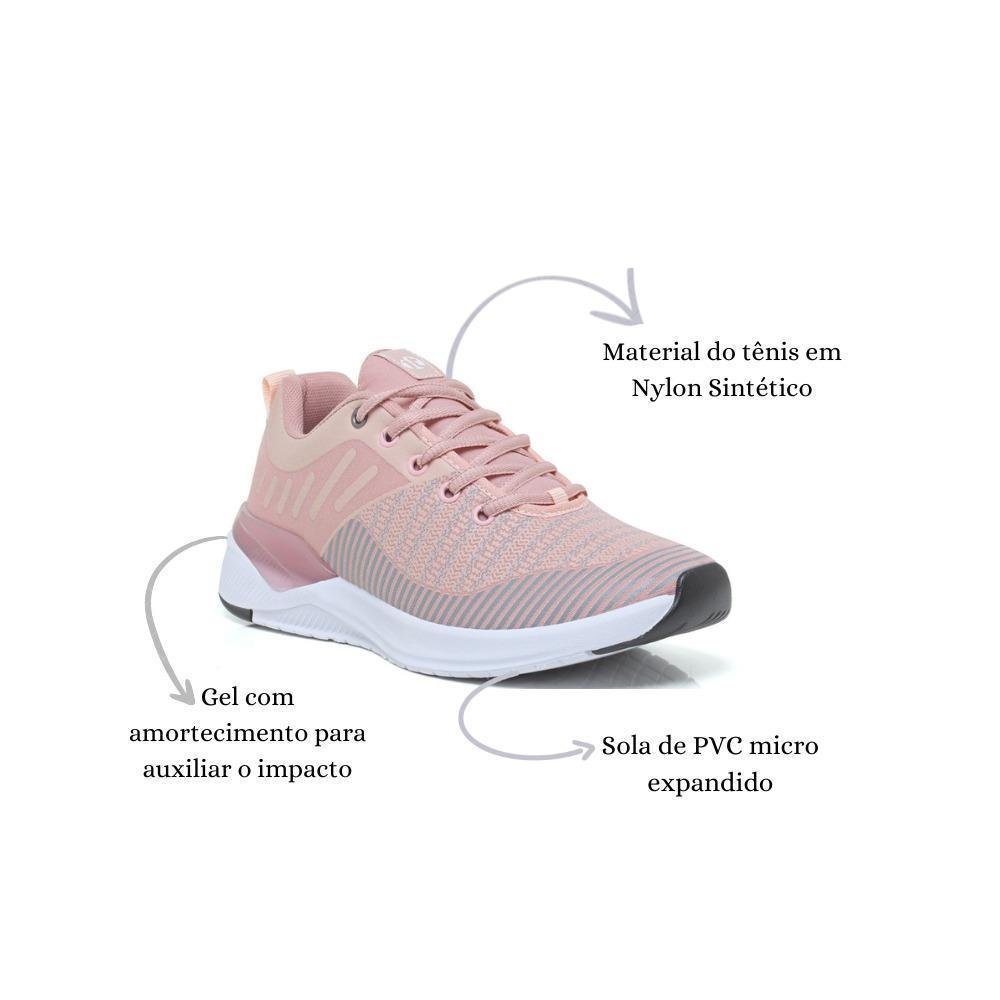 Tênis Feminino Esportivo Caminhada Corrida Confortável Kit Cinza 2