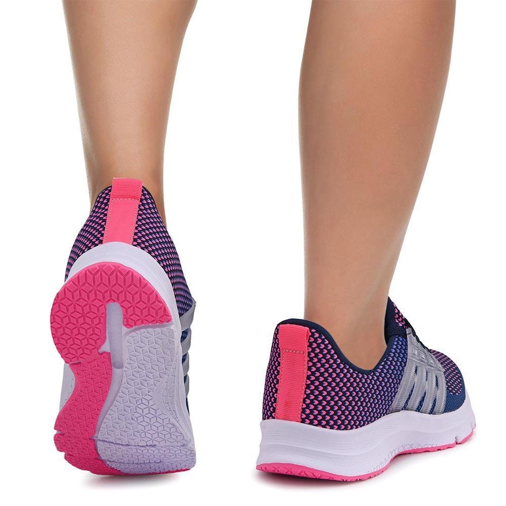 Tênis Feminino Esportivo Caminhada + Relógio Digital Azul 2