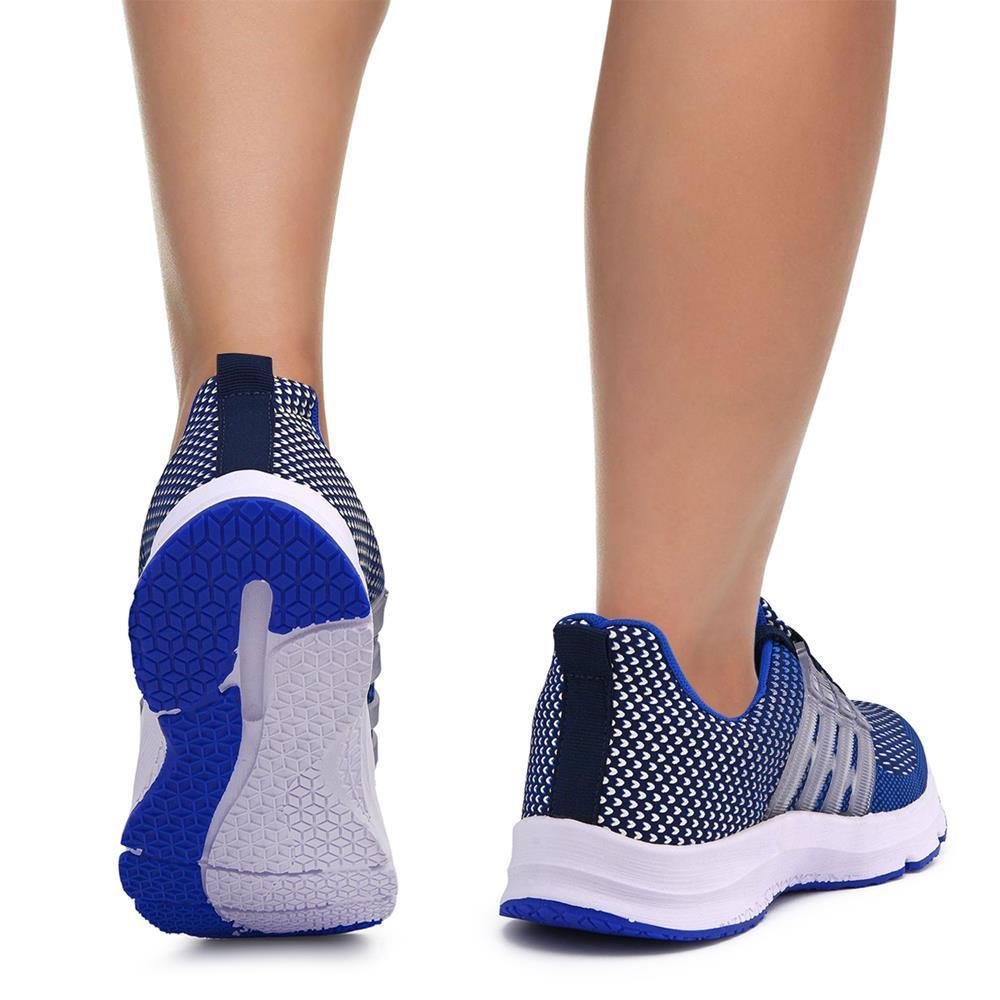 Tênis Masculino Esportivo Caminhada + Relógio Digital Azul 2