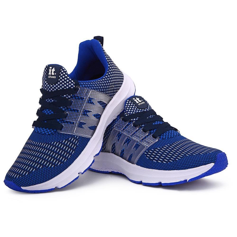 Tênis Masculino Esportivo Caminhada + Relógio Digital Azul 3