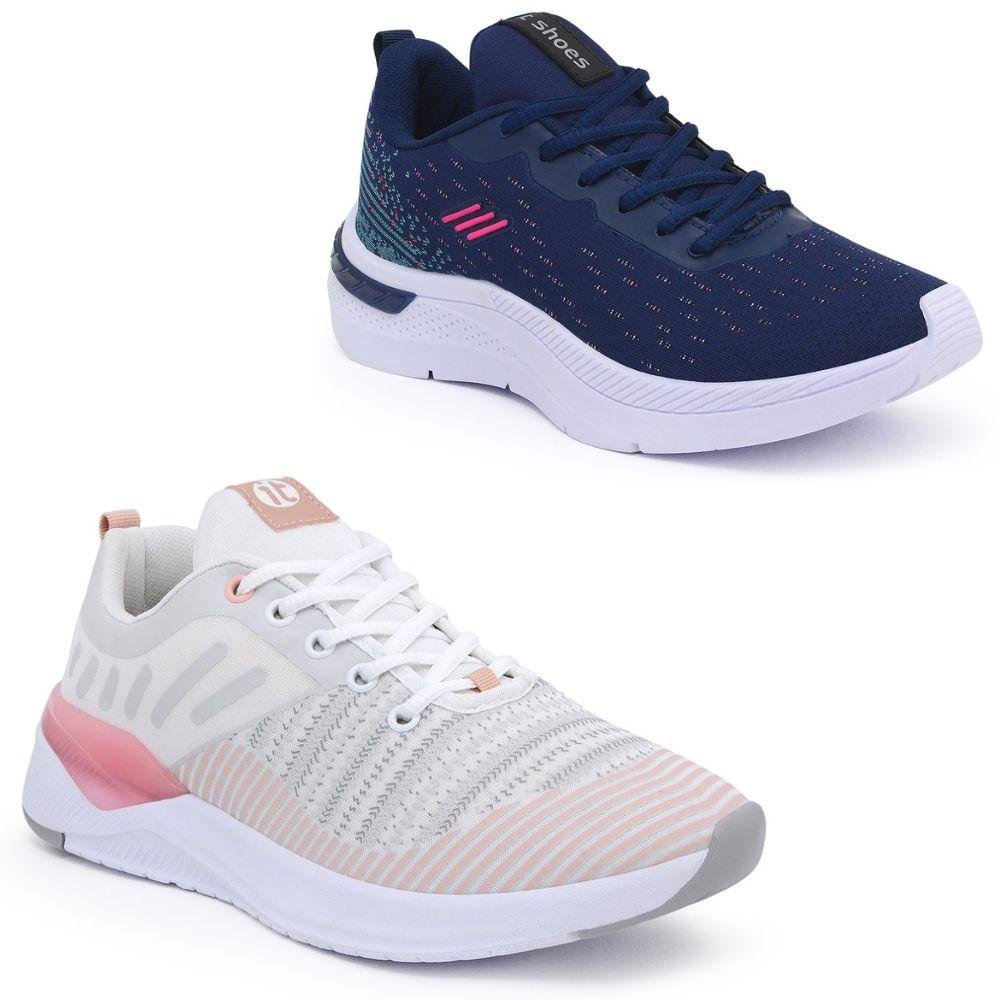 Tênis Feminino Fitness Esportivo Caminhada Academia Kit 2 1