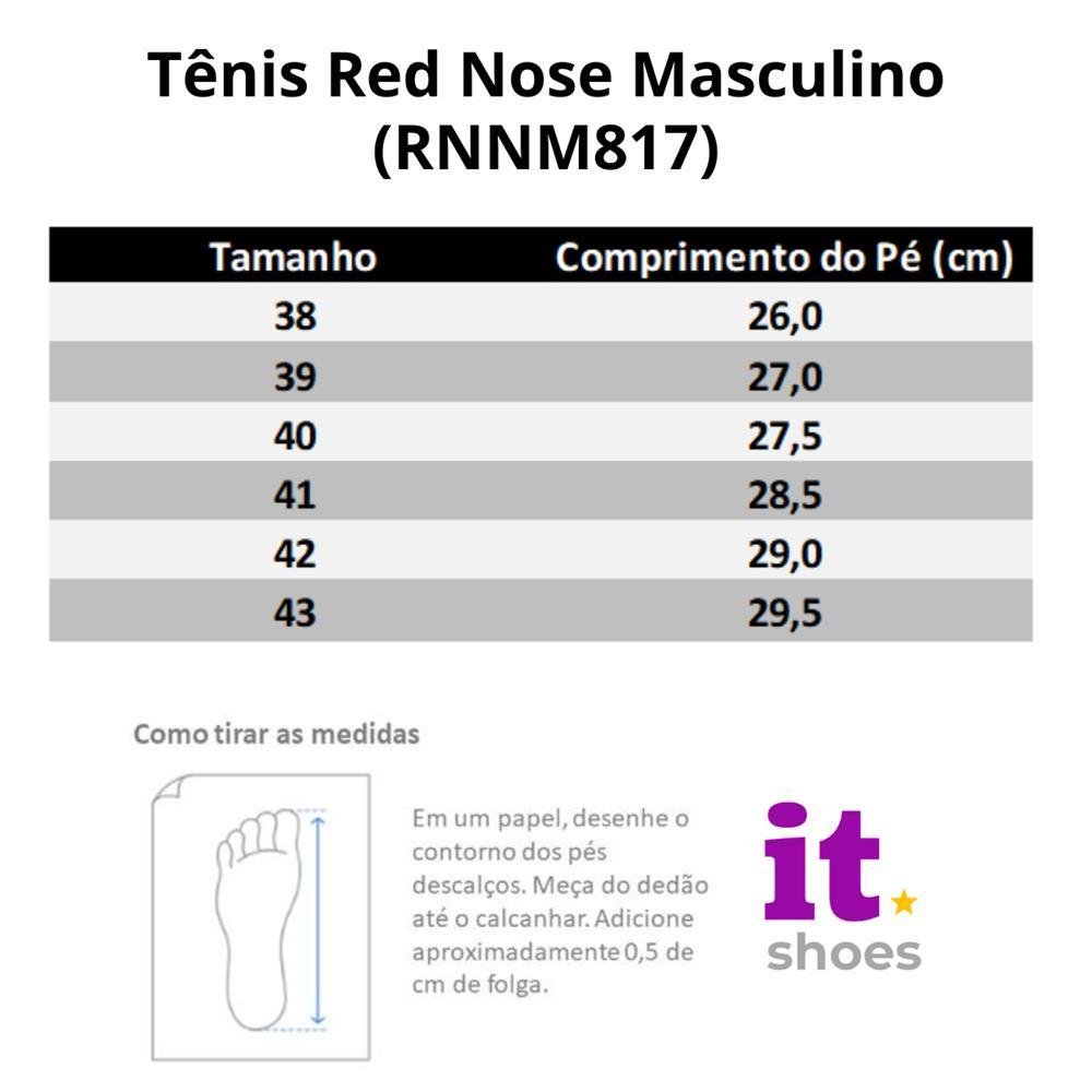 Tênis Masculino Red Nose Skate Rnnm817 Retrô Robusto Preto 6