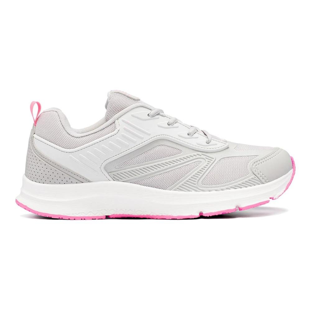 Tênis Feminino Esportivo Caminhada Academia Conforto Cinza/Rosa 4