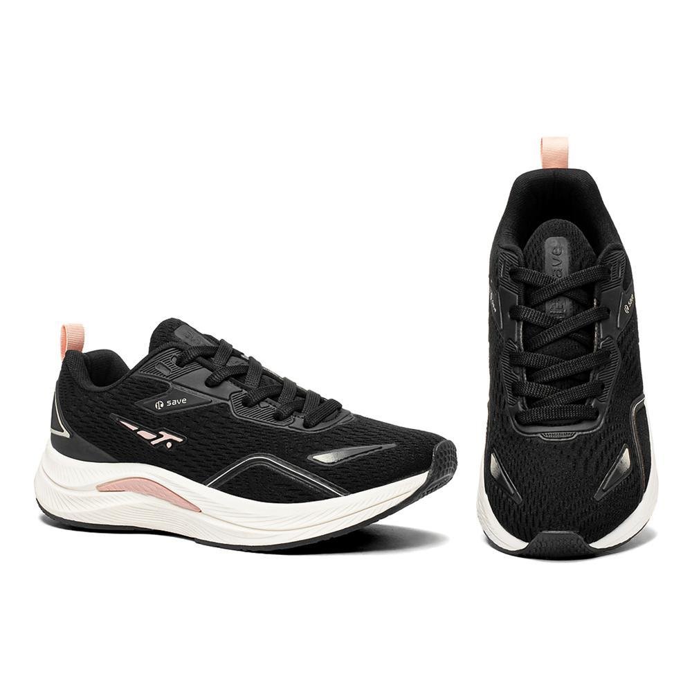 Tênis Feminino Running Confortável Preto 2