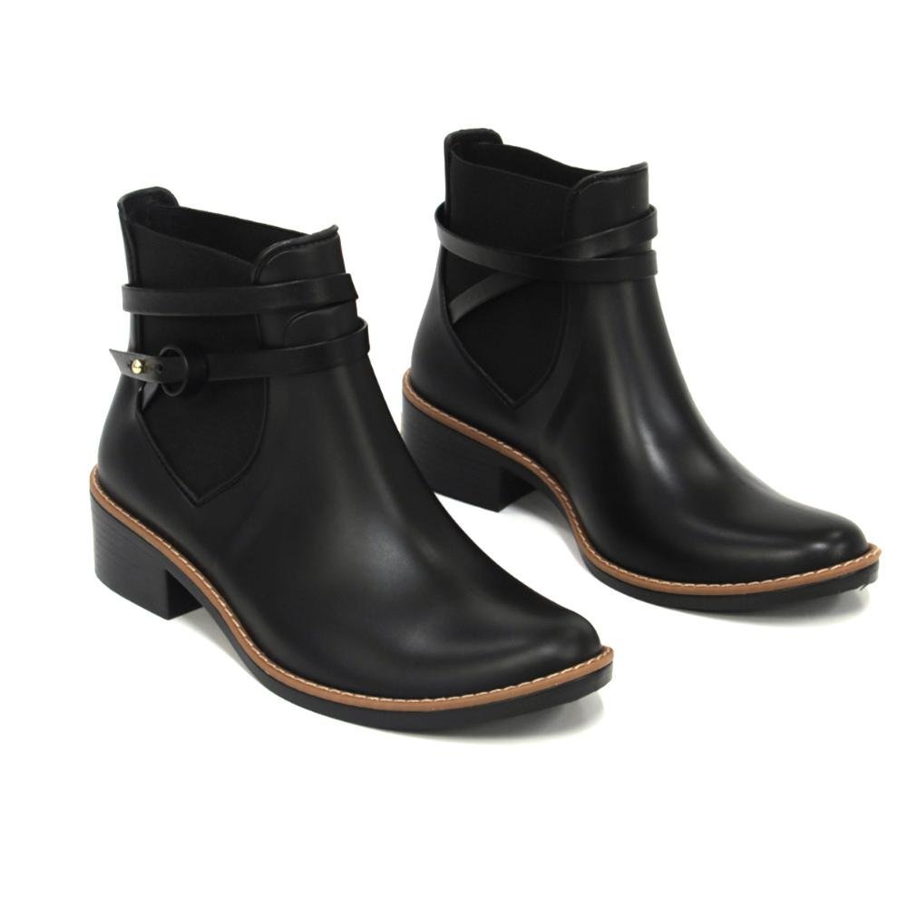 Bota Colcci Peony Rain Chelsea Feminina Tratorada Preto 4