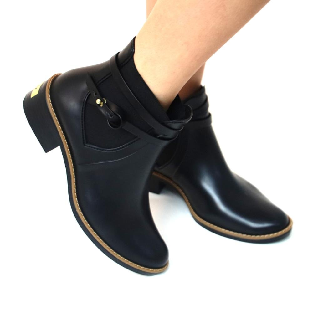 Bota Colcci Peony Rain Chelsea Feminina Tratorada Preto 3